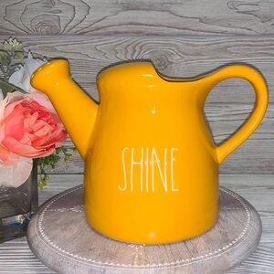 NEW Rae Dunn Shine Watering Can Yellow